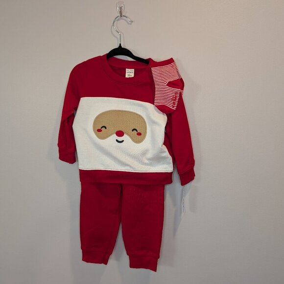 💜 2 for 30 💜 NWT Three-Piece Baby Santa Outfit Set | Christmas | 100% Cotton - Picture 2 of 4